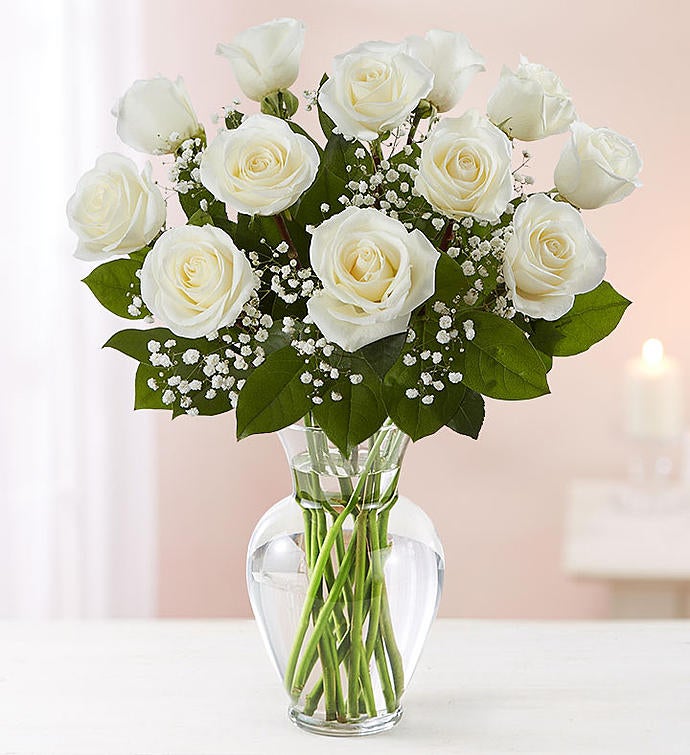 Classic White Rose Arrangement